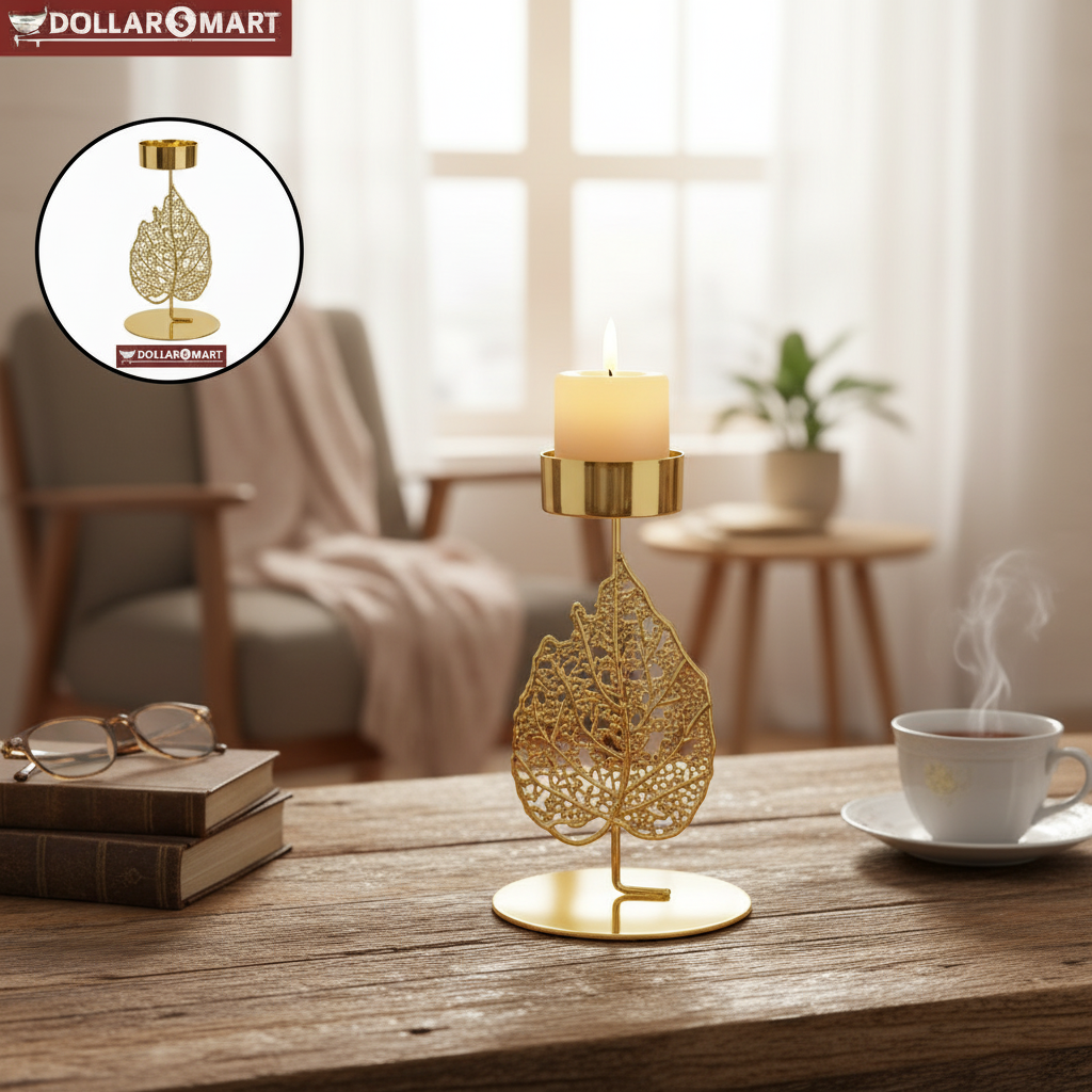 Golden Candle Holder