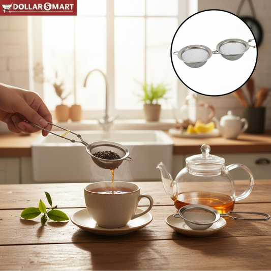 Set of 2 fine-mesh tea strainers for a perfect brew every time