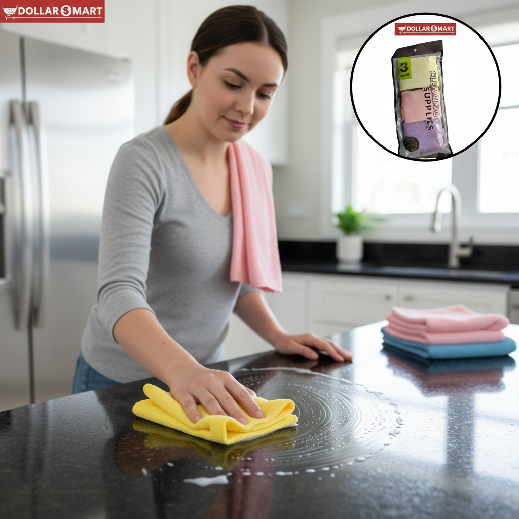 Cleaning cloths 3 pack for kitchen and household use at affordable prices in Pakistan