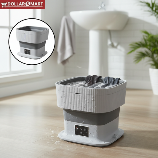 Compact portable washing machine for small spaces and travel
