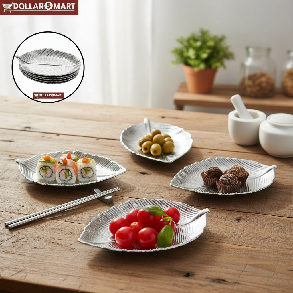 Decorative leaves Silver Tray
