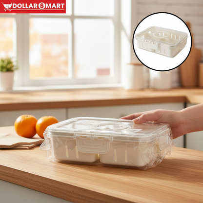 Acrylic Dry fruit Holder 2 partion - Dollar$ Mart