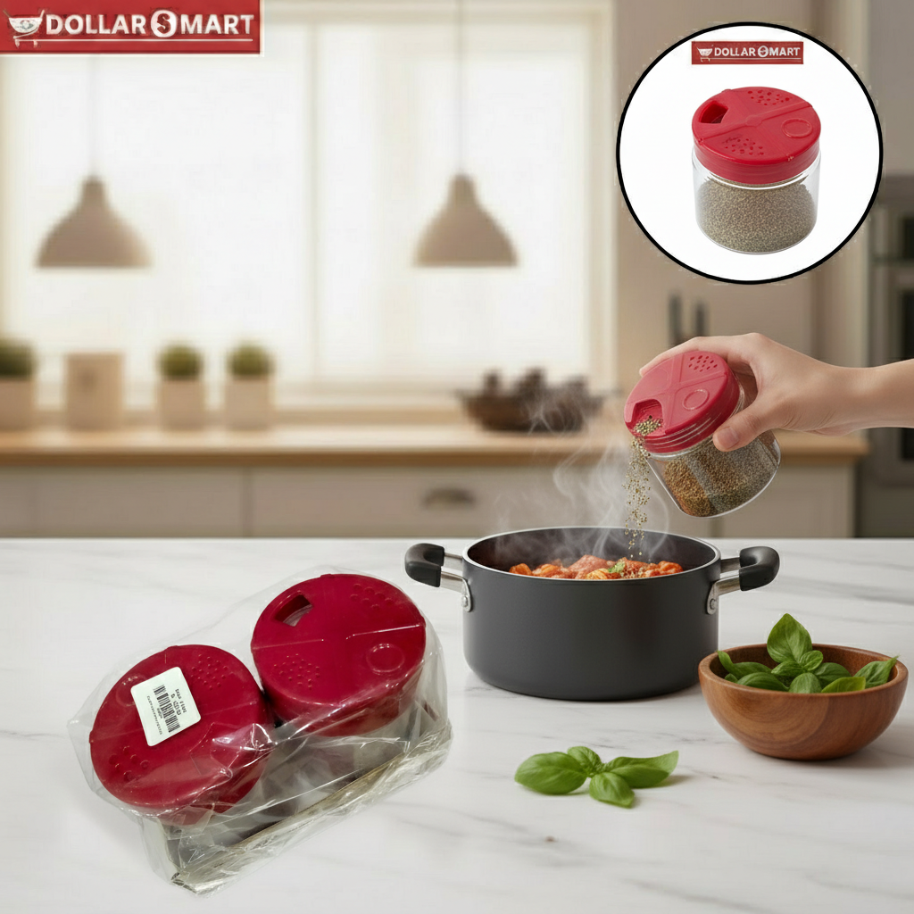 2pcs Salt Shaker 2 - salt pouring from one of the shakers