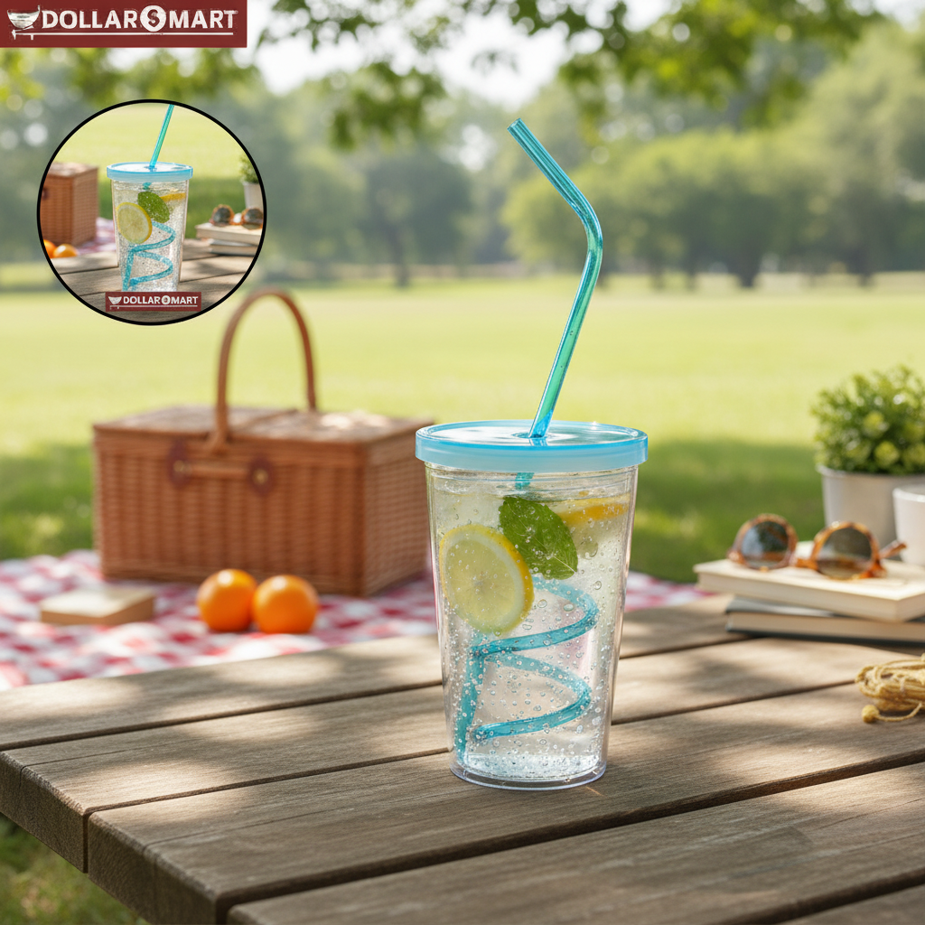 Fancy Glass with Straw