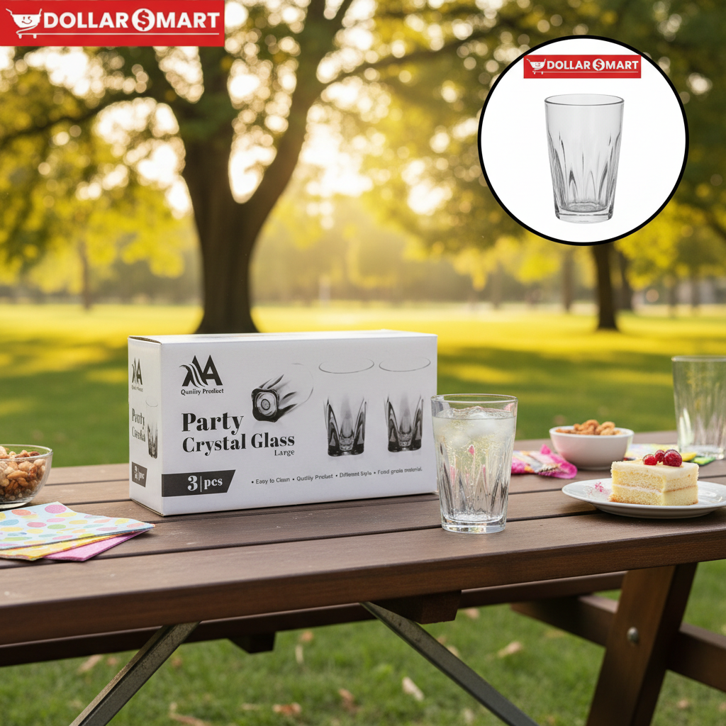 Party Crystal Glass 3 Pcs
