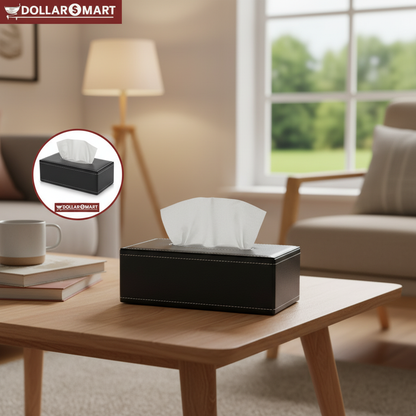 Leather Covered Tissue Box