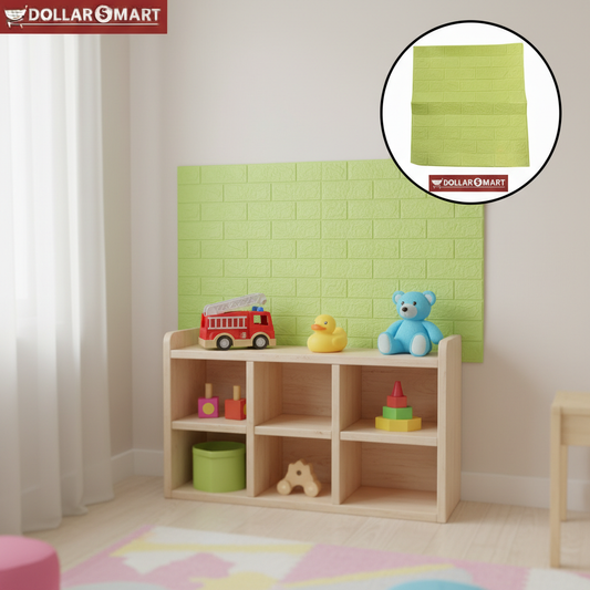Green Brick Wall Paper