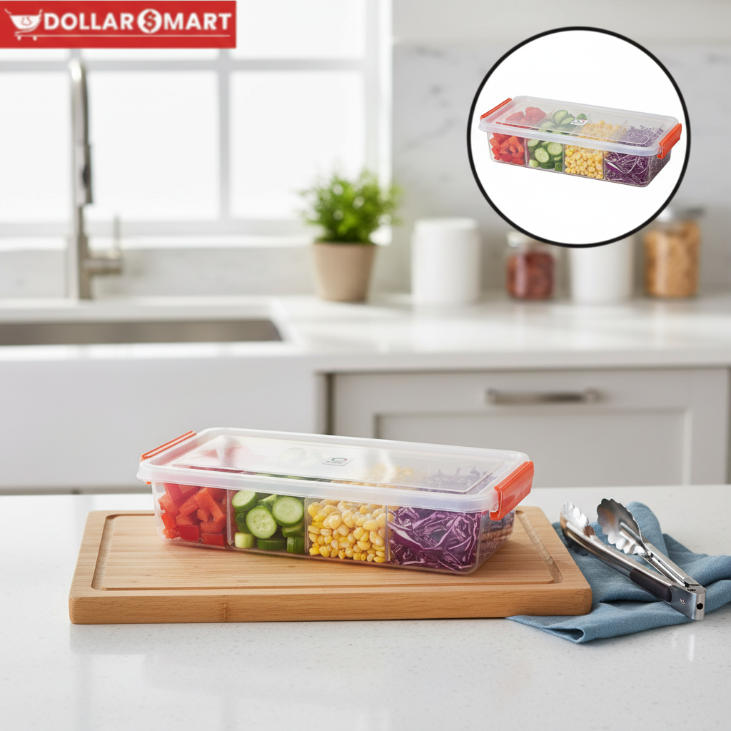 4 layer stackable container for kitchen storage
