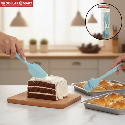 Silicone Spatula with Brush 3 pcs