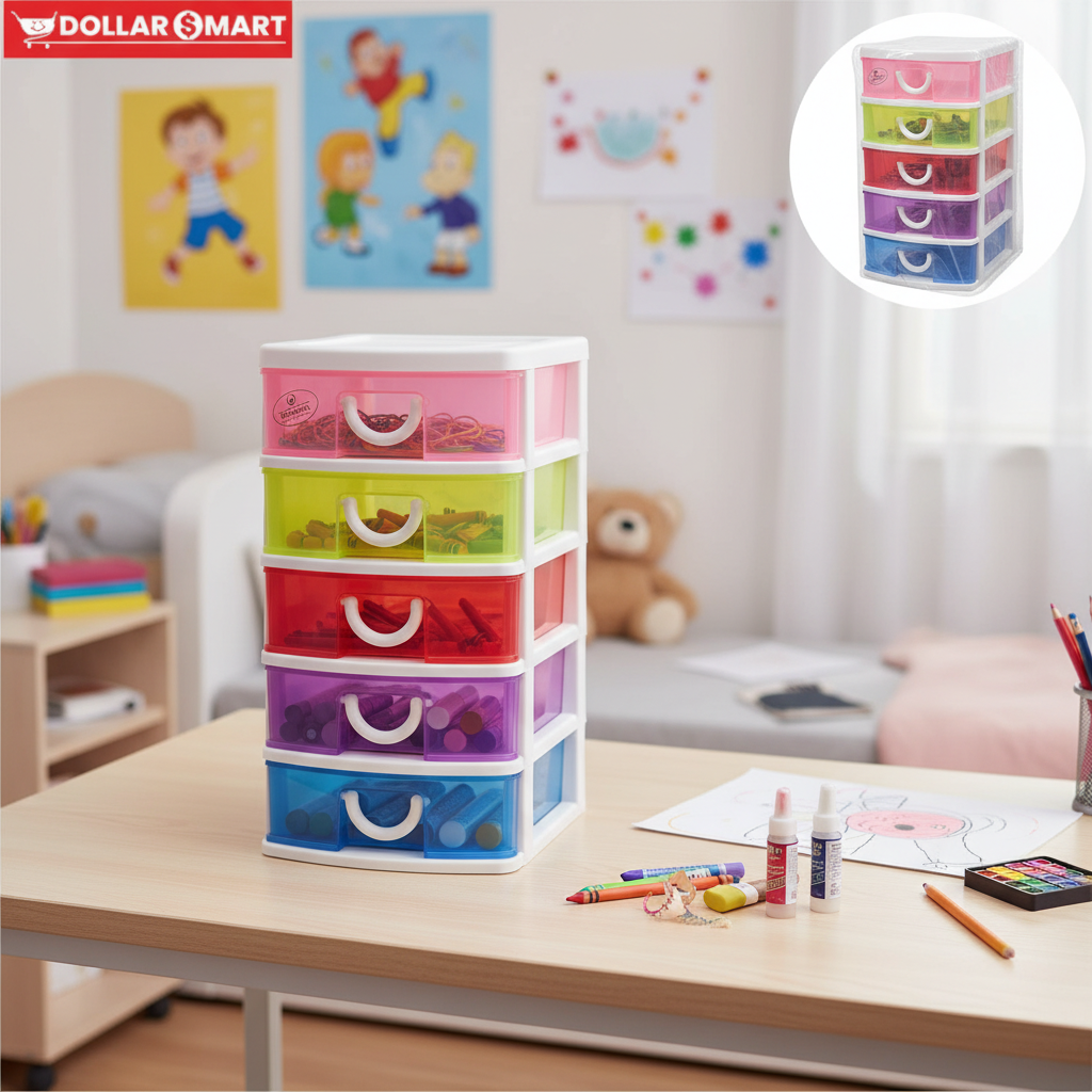 5 Layer Drawer - Opened View, with storage space
