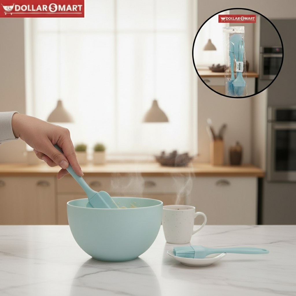 Silicone Spatula with Brush 3 pcs
