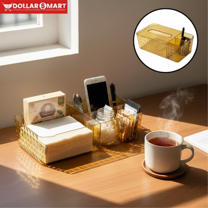 Acrylic Tissue box and organizer - Dollar$ Mart