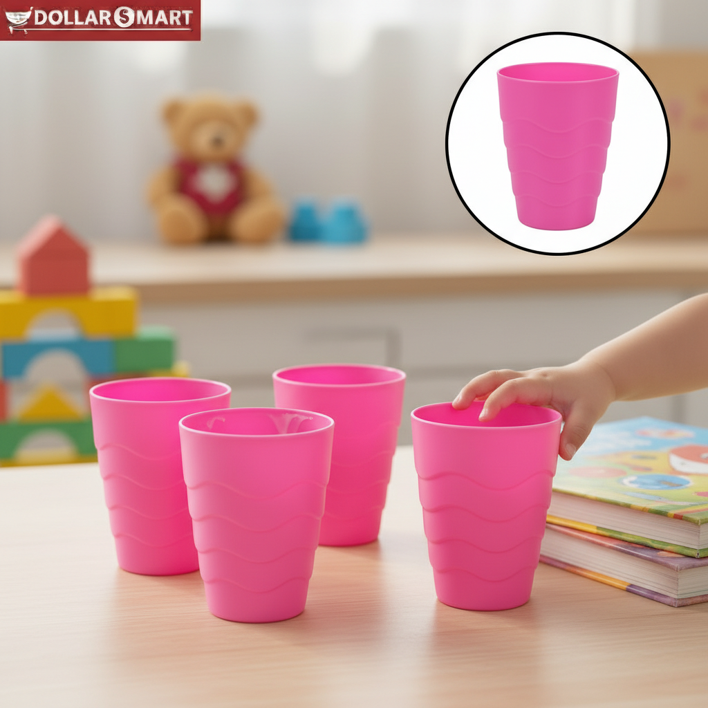 MultiColor plastic Glass 6 pcs