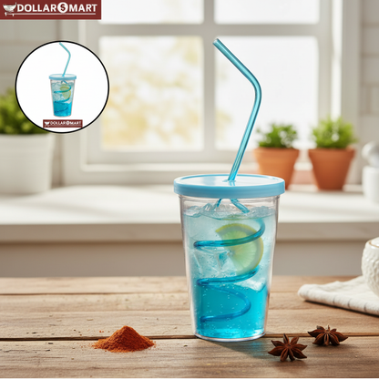 Fancy Glass with Straw