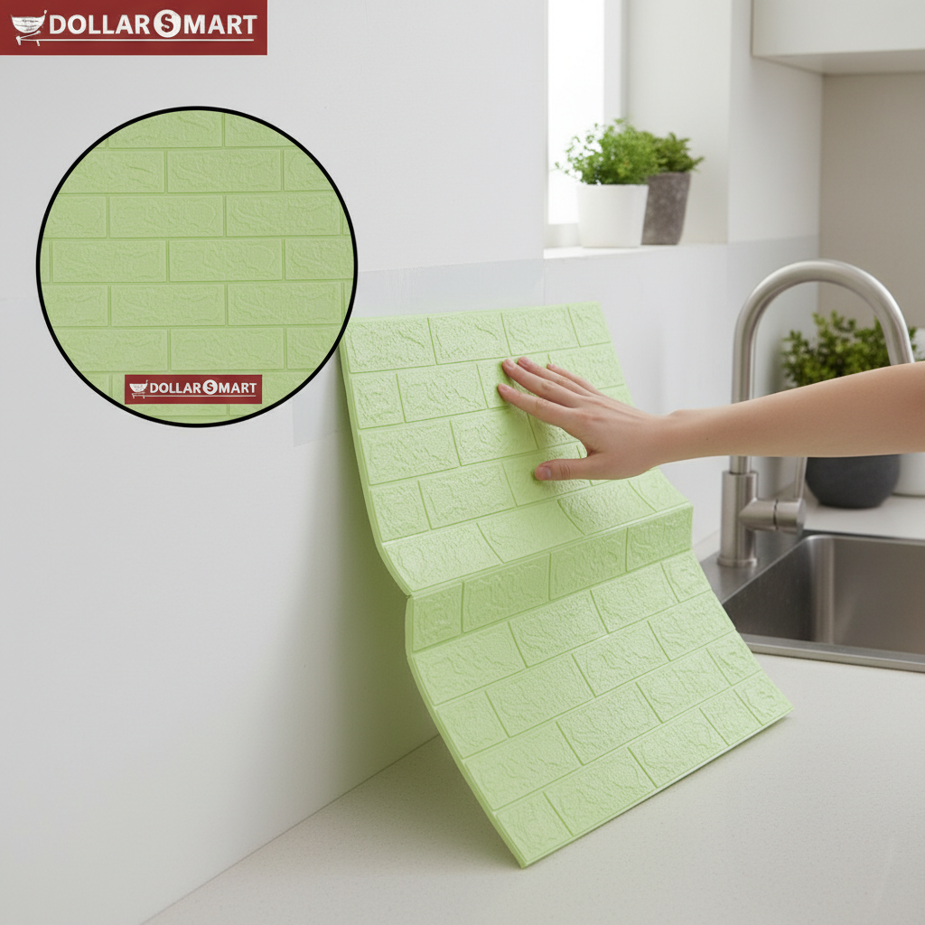 Green Brick Wall Paper