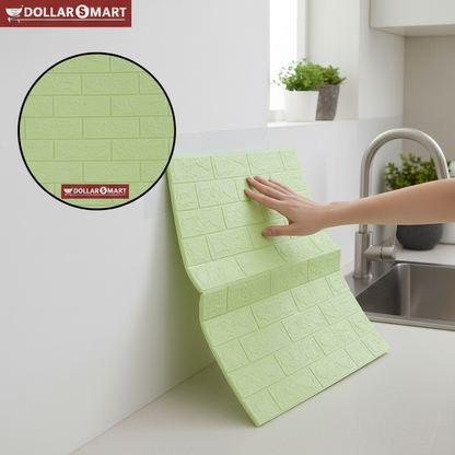 Green Brick Wall Paper