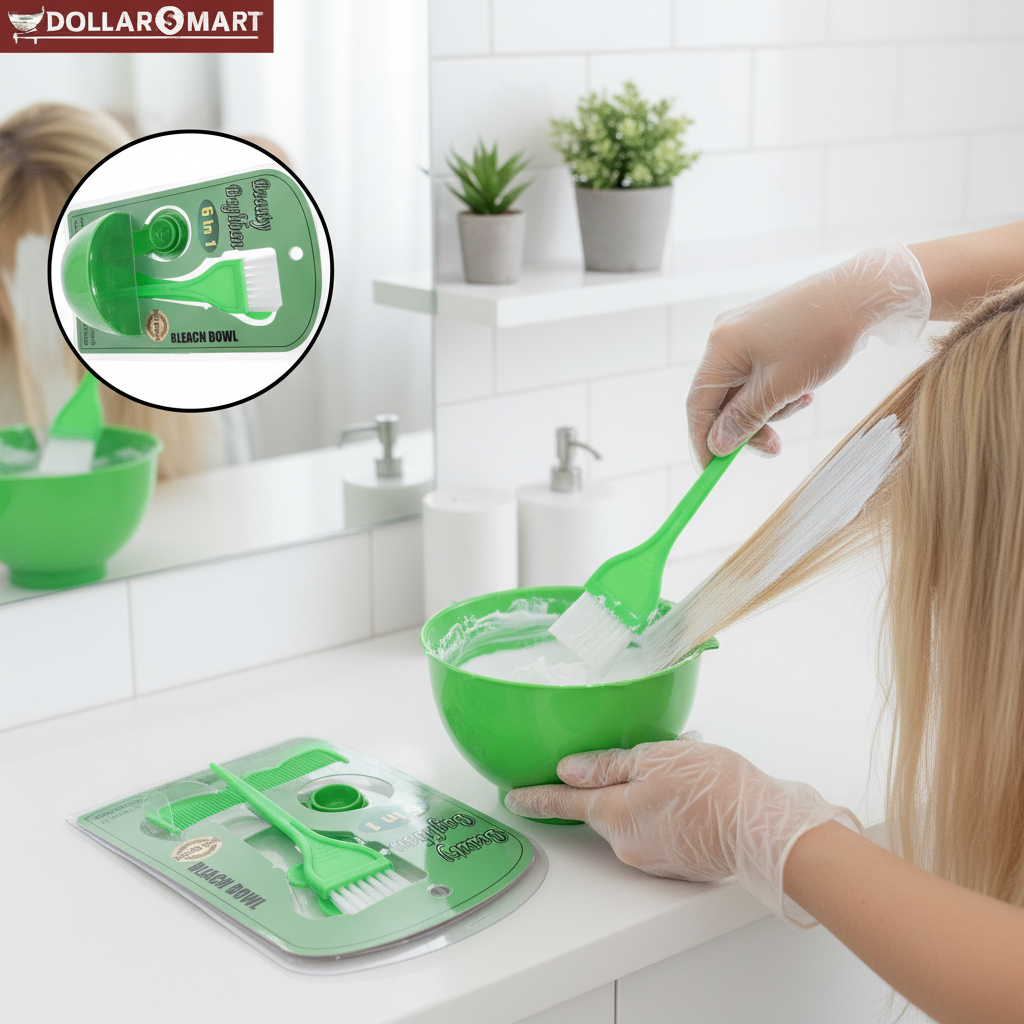 6 in 1 Bleach Bowl Set, multi-pack packaging for convenience