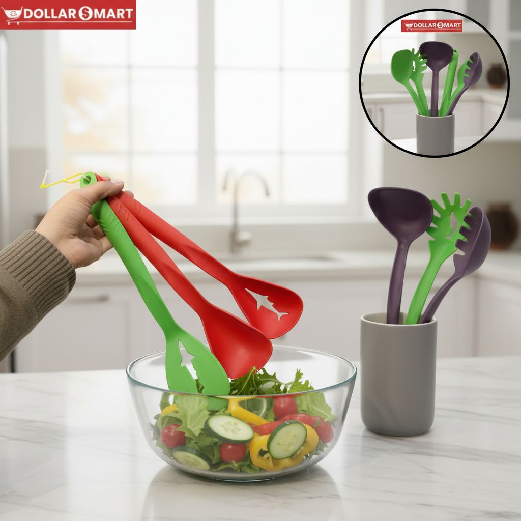 Plastic Colorful Spoons 5 pcs Set
