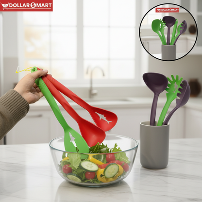 Plastic Colorful Spoons 5 pcs Set