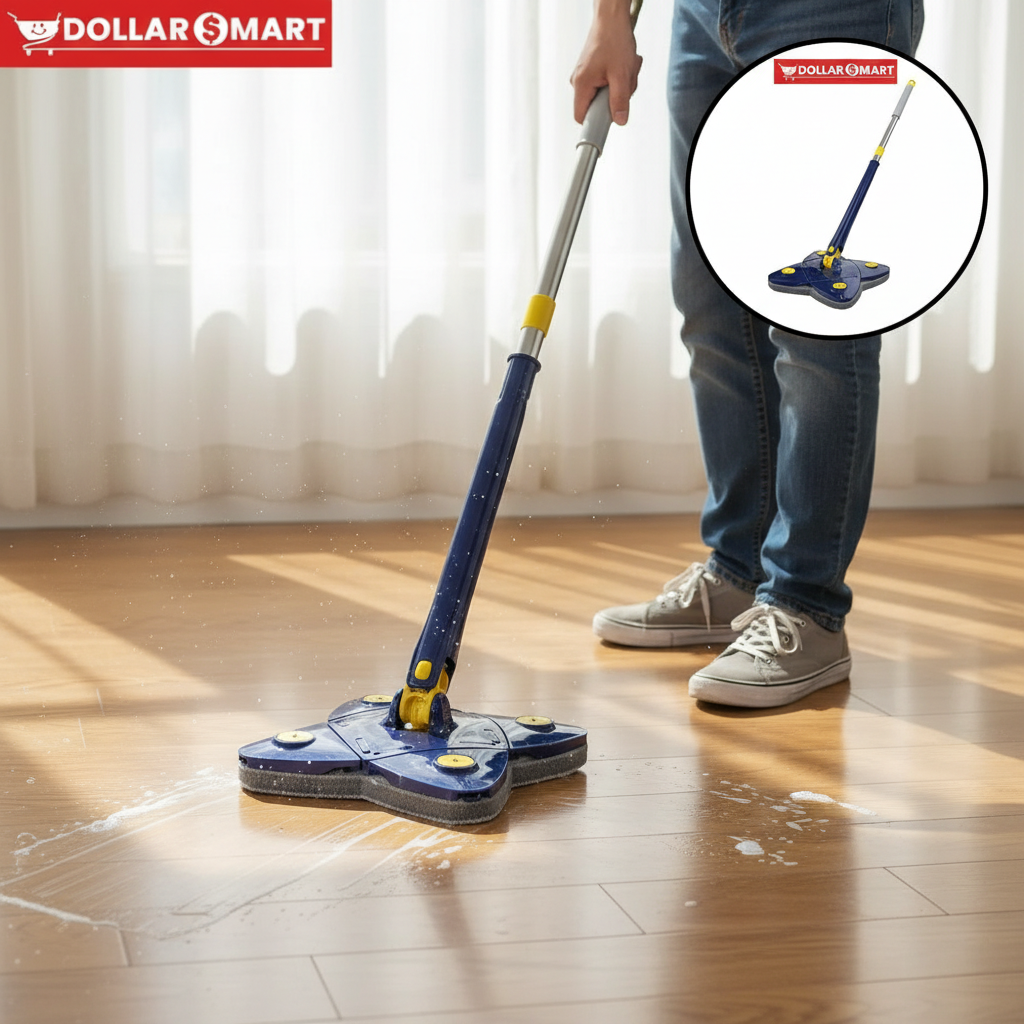360 degree rotating mop self squeezing in action