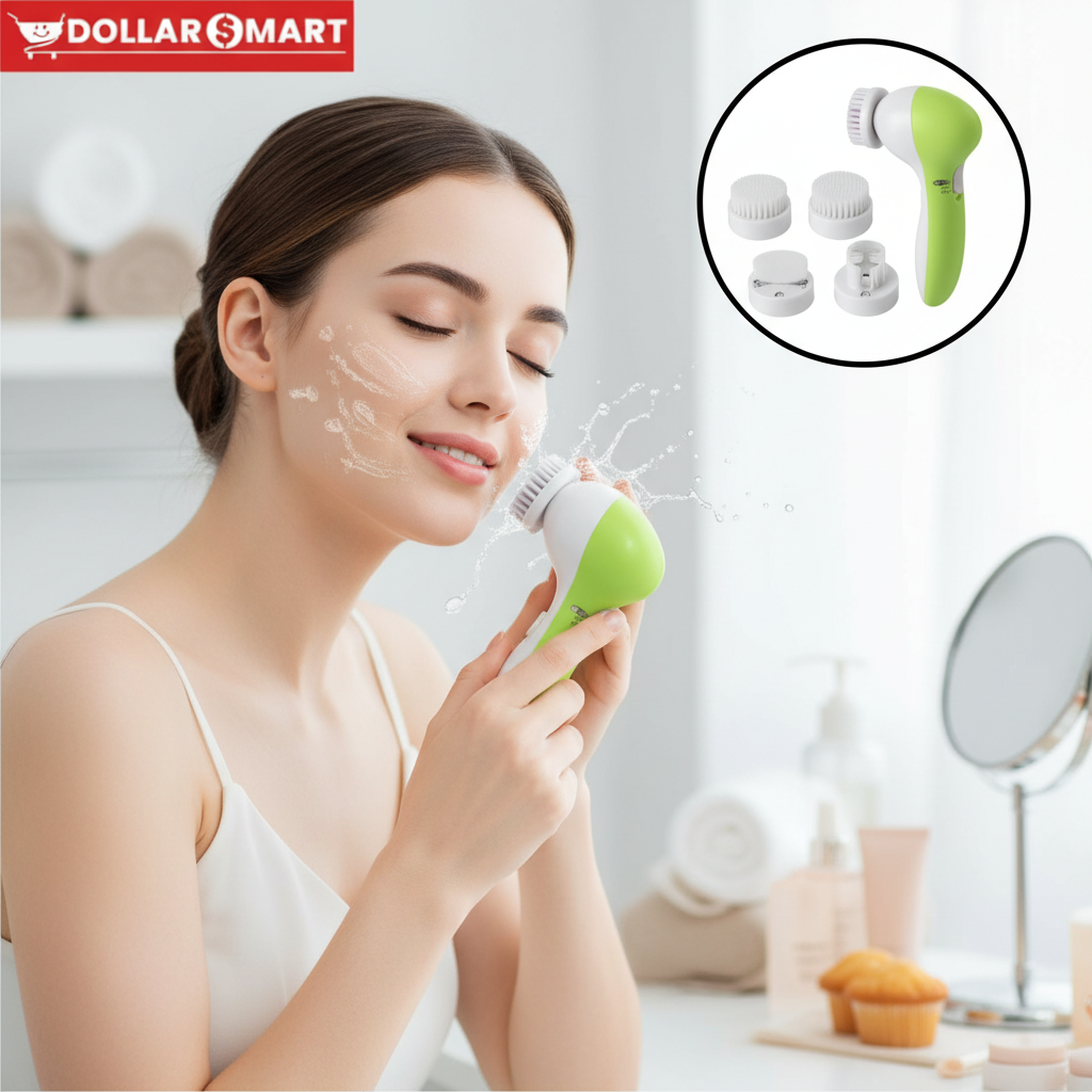 3 in 1 Beauty Massager: device with different attachments for skincare routine