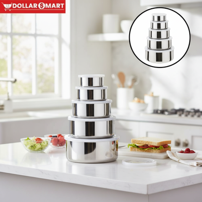 Stainless Steel Pots 5 pcs
