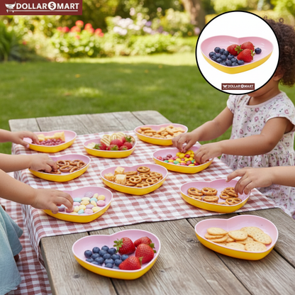 MultiColor 10 Heart Plates with Holder