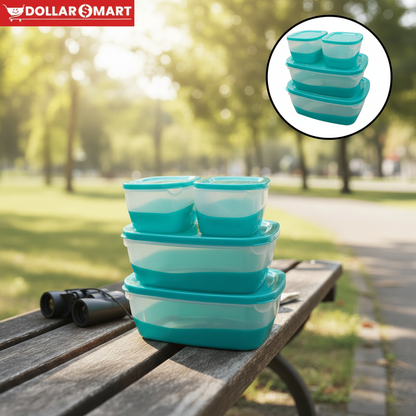 Plastic Storage Box 4pcs MultiColor