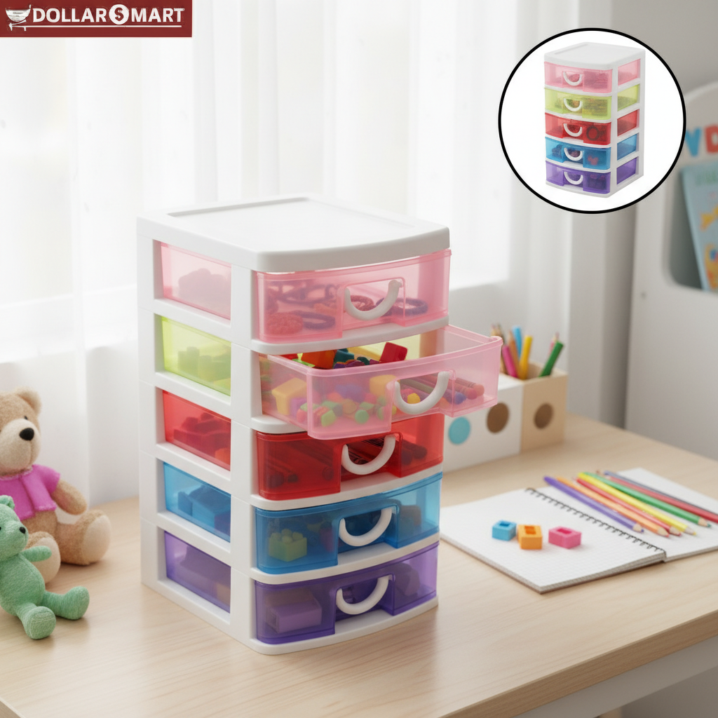 6 compartment drawer in bathroom setting