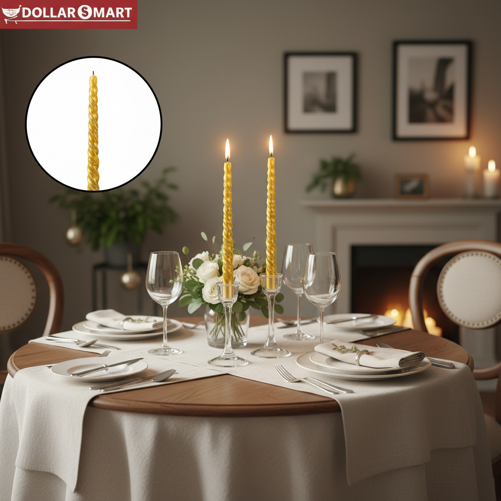 Golden Candle 2 pcs
