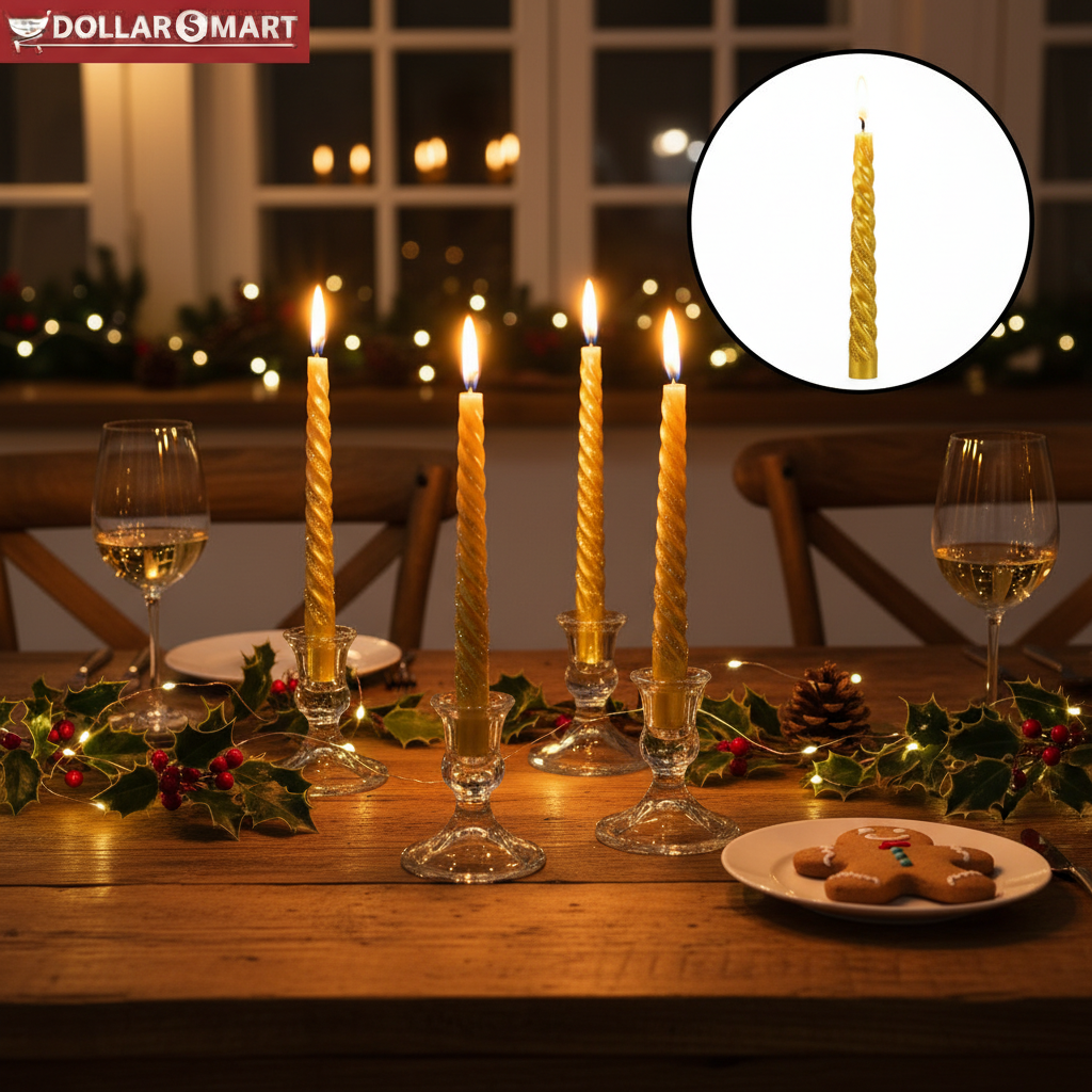 Golden Candle 2 pcs
