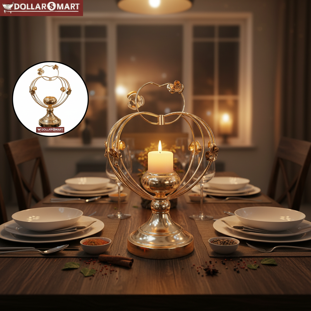 Golden Candle Holder