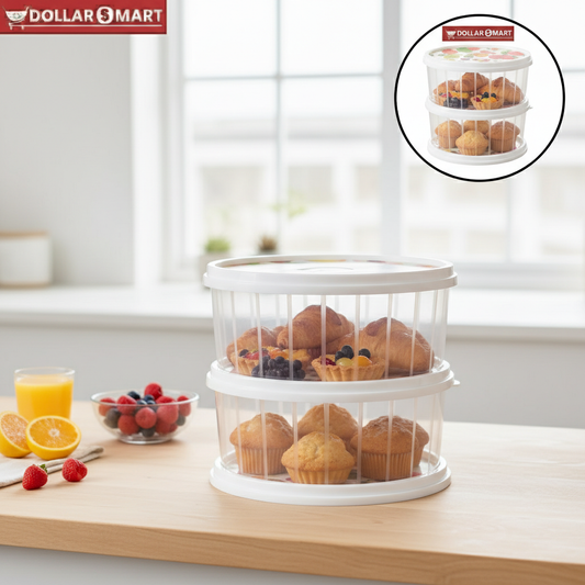 2-piece set of fancy kitchen storage containers with clear view