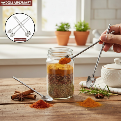 Steel Spoon and Straw