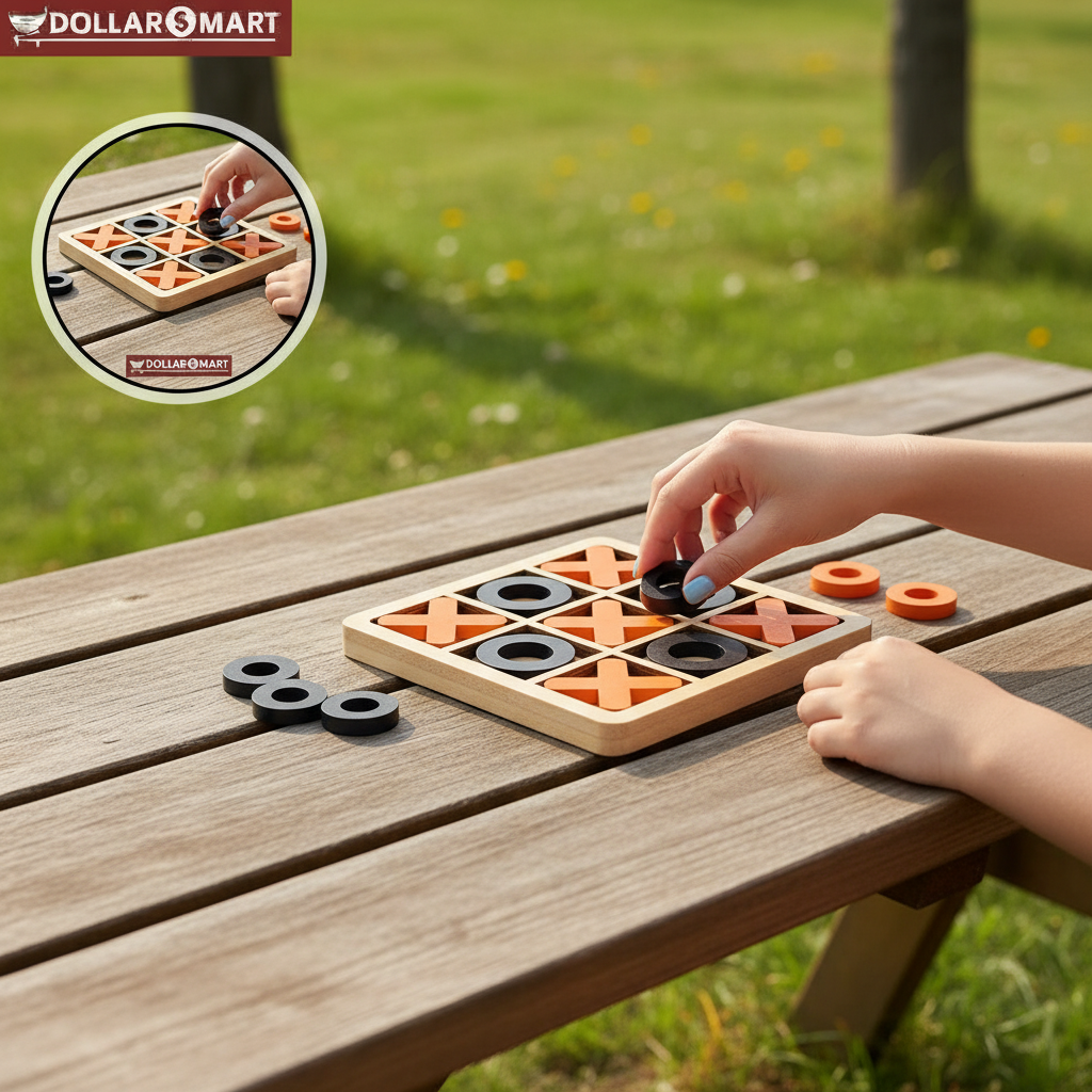 Wooden Tick Cross Game