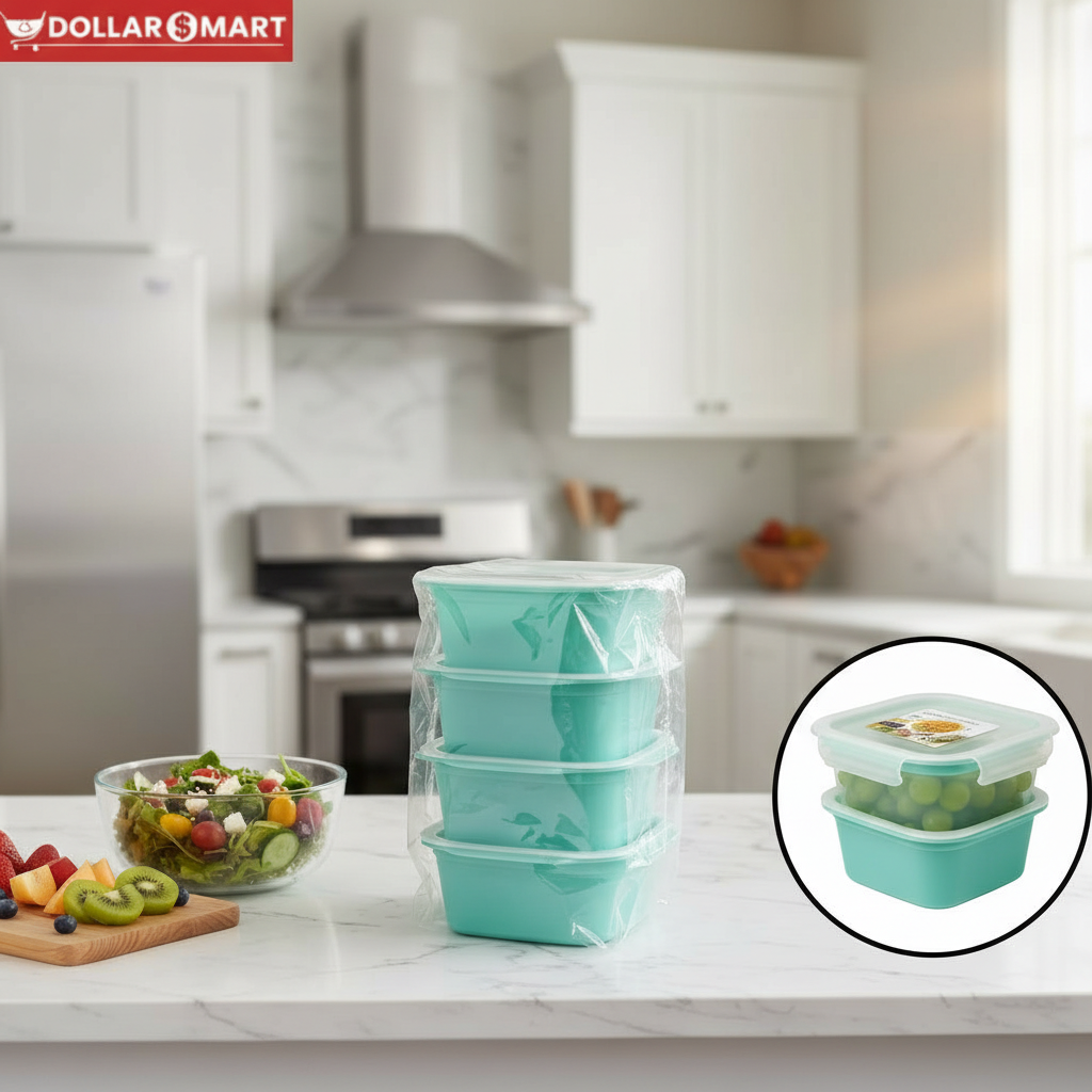 Air Tight Bowl small 4 pcs multicolor - Dollar$ Mart