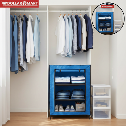 Close up of 3 Layer Fabric Organizer Rack