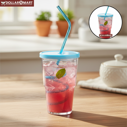 Fancy Glass with Straw