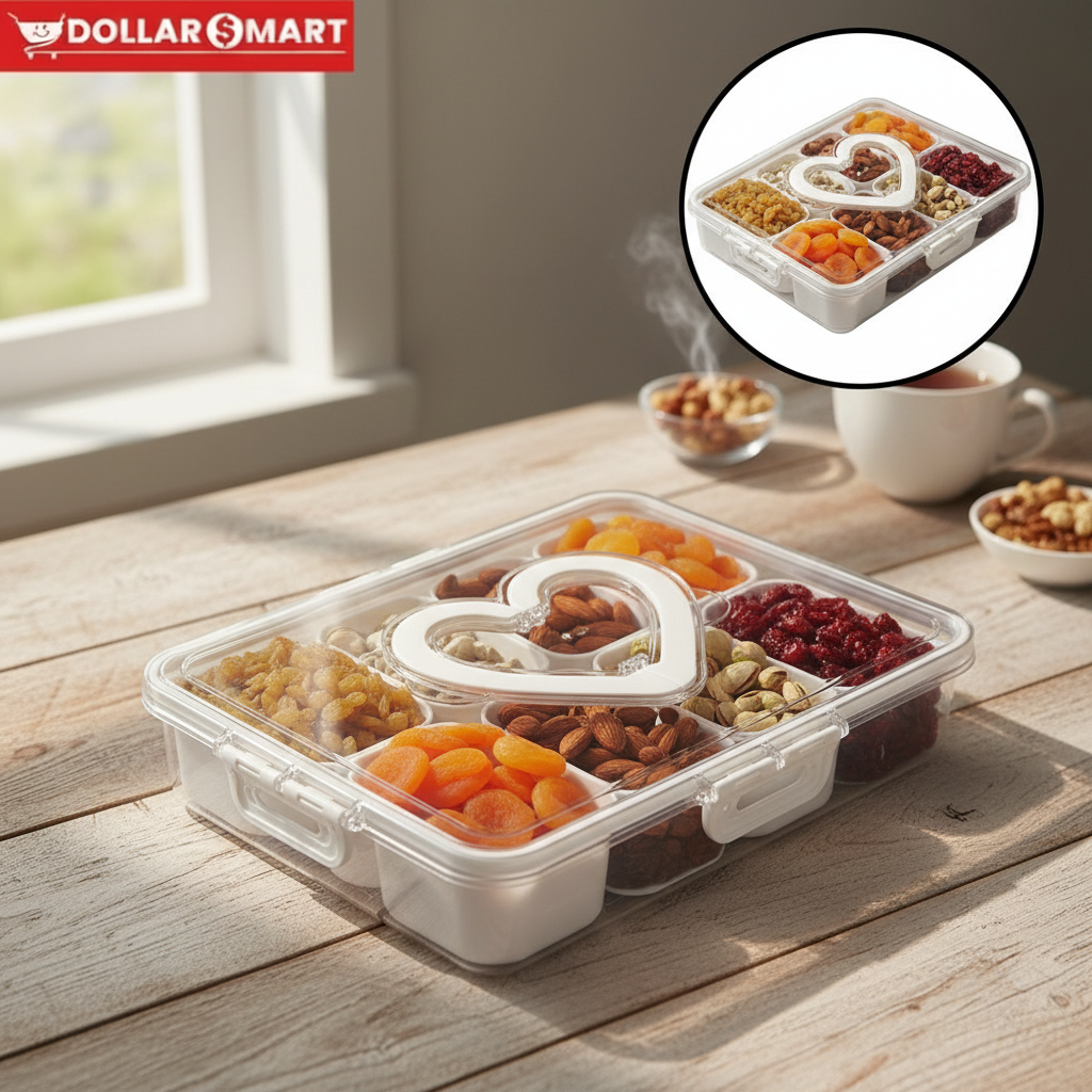 Acrylic Dry fruit Holder 8 partion - Buy Online Pakistan