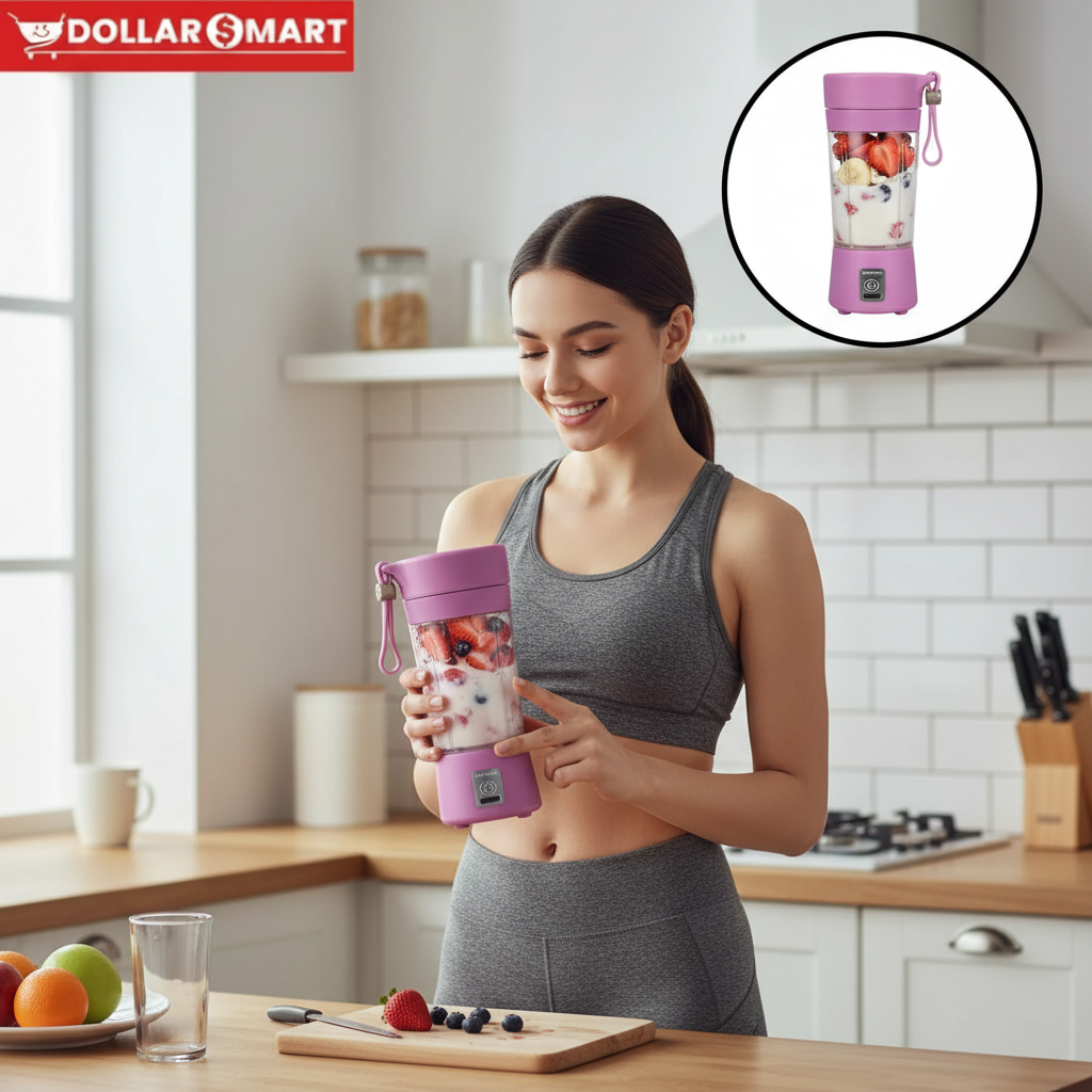 Portable and Rechargable Battery Juicer Blender 380 ml