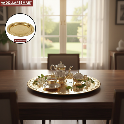 Golden Tray Round Small