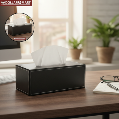 Leather Covered Tissue Box