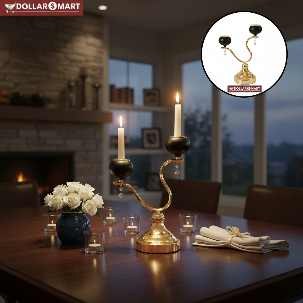 Golden Candle Holder