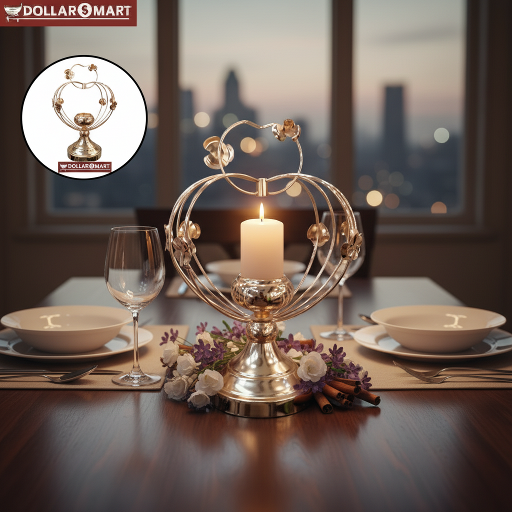 Golden Candle Holder