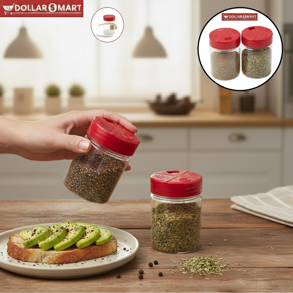 2pcs Salt Shaker 1 - a pair of salt shakers on a kitchen counter