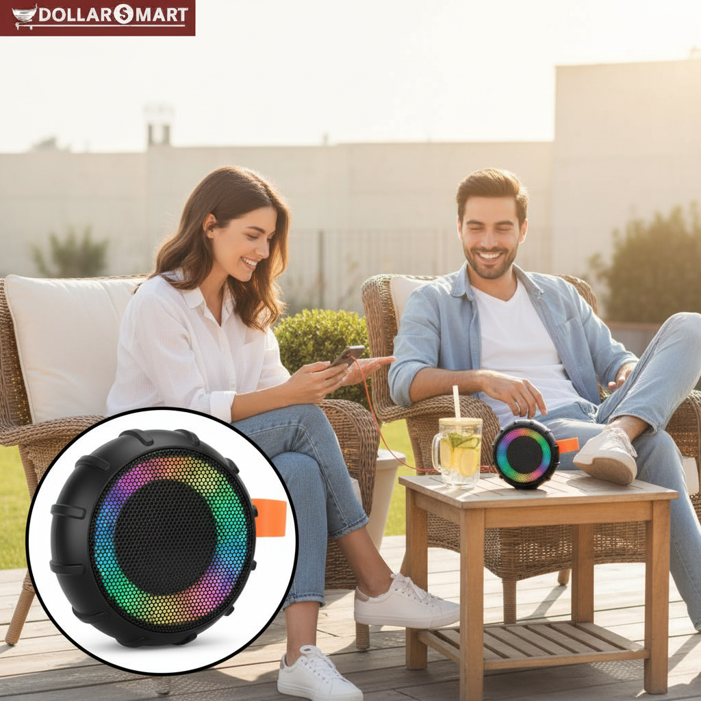 10W Bluetooth Speaker RGB for outdoor music and party use with vibrant RGB lighting