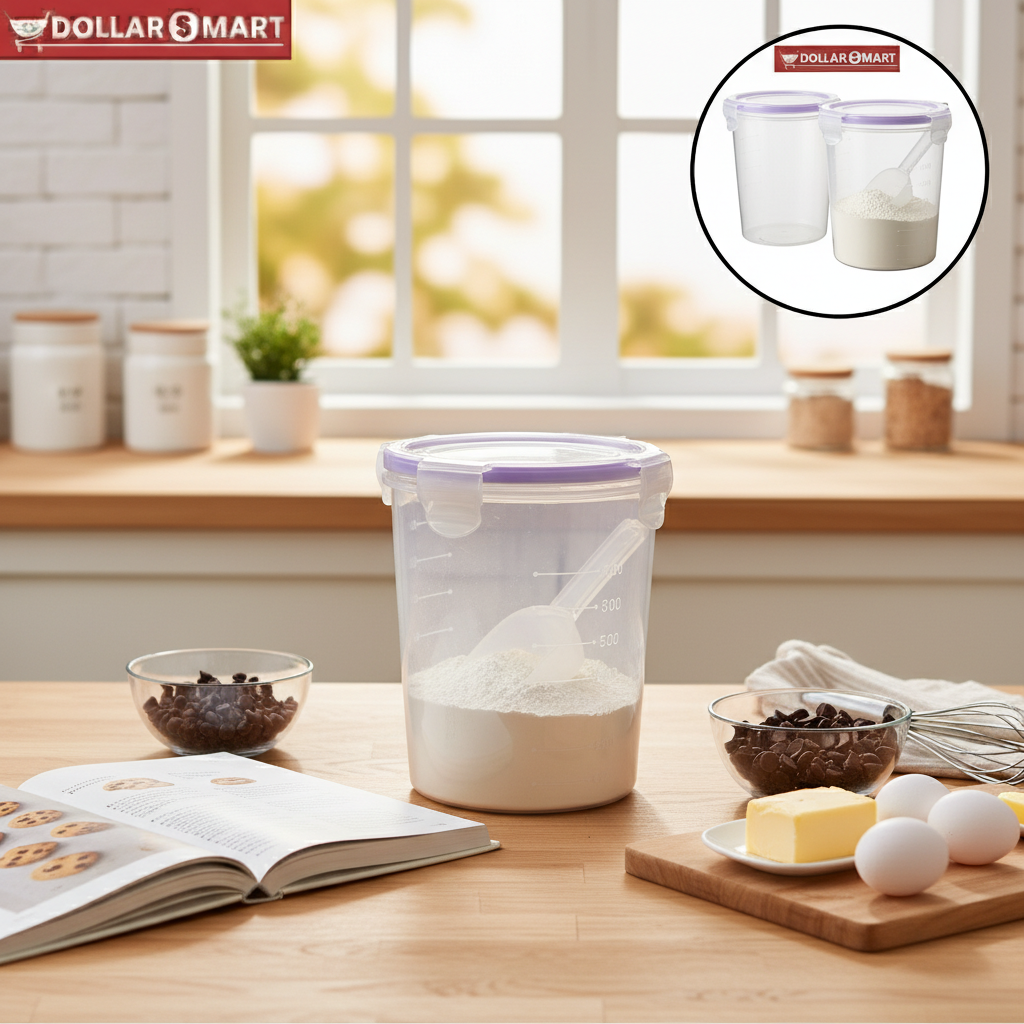 Kitchen Airtight Jar 1000ml 2 pcs