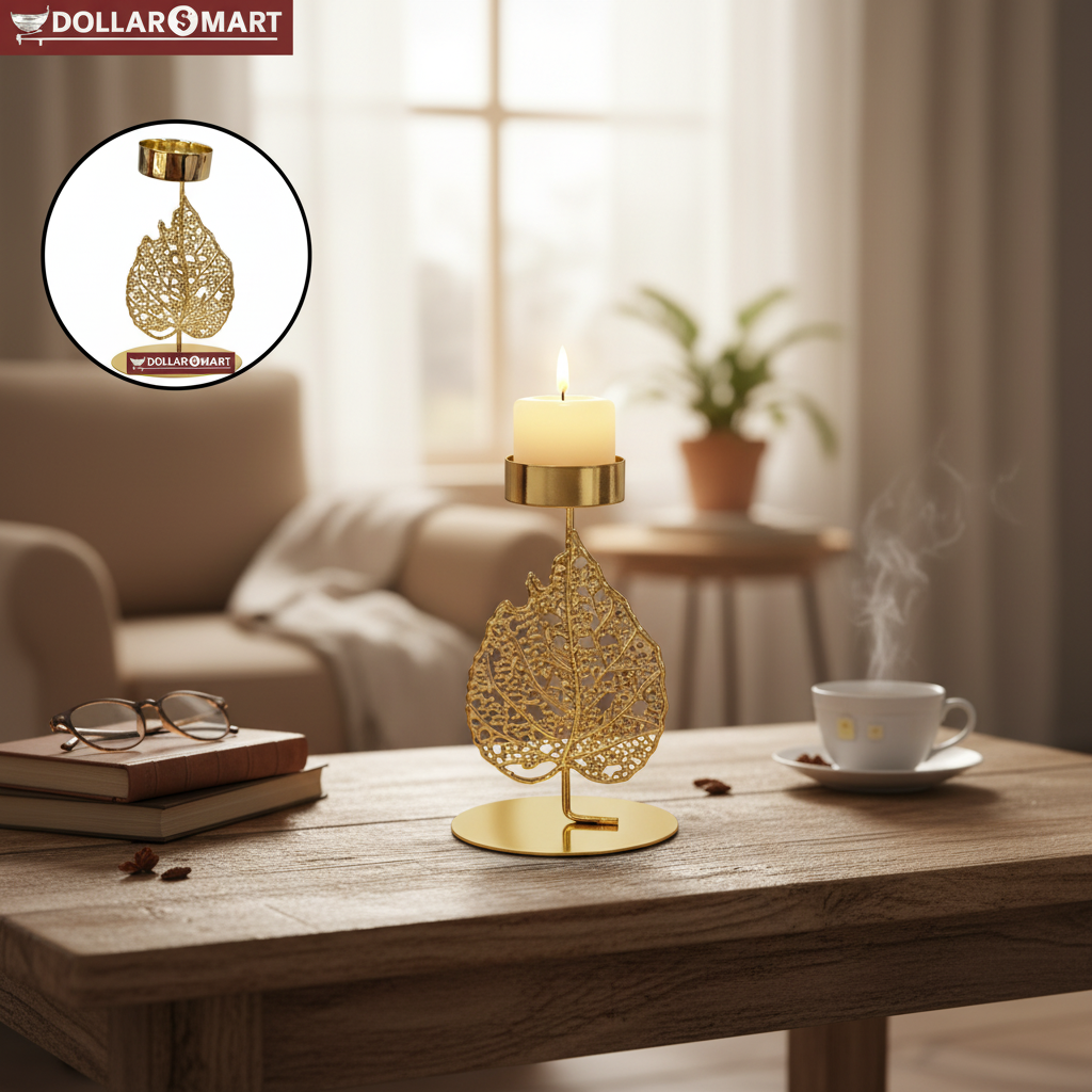 Golden Candle Holder