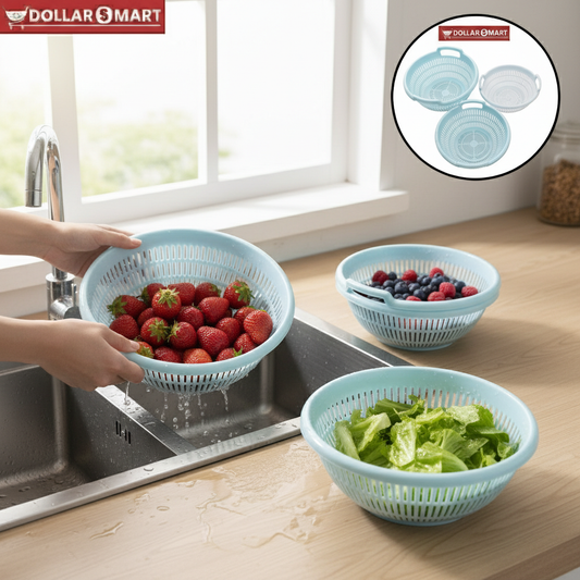 Three-tier fruit basket set for organized kitchen countertops