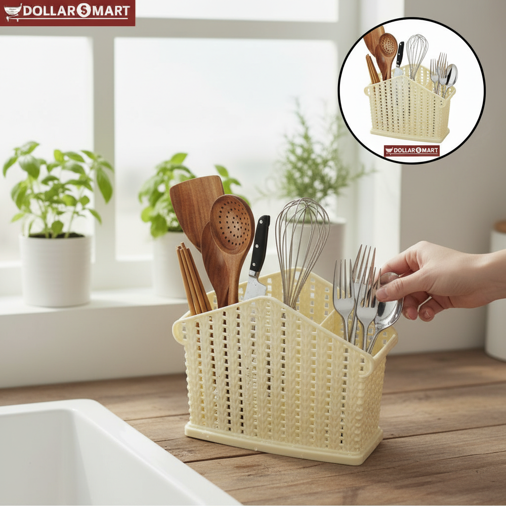 Crown Cutlery Organizer Basket